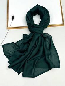 1 szt. Prosta, jednokolorowa, miękka i przyjazna dla skóry chusta na głowę, oddychająca, do codziennego noszenia, elegancka chusta na głowę do sukienki