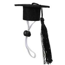 1 Peça Mini Boné de Formatura, Chapéu Decorativo para Cachorro, Gato, Coelho, Esquilo, Boné de Feltro com Borla da Temporada de Formatura, Cor Aleatória