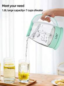 LAC 1pc EU Plug Powered Household Light Green Fast Heating Electric Kettle