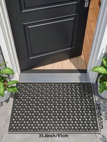 1件装 - 前门地垫，室外入口橡胶材质，迎宾地垫，加厚防滑，防水防尘，全天候适用于庭院入口、排水、节日装饰、房间入口装饰、浴室厨房装饰、厨房地毯 - 灰色 - 查看 11