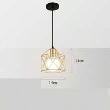 1pc Nordic Restaurant Bedroom Pendant Light, Modern Minimalist Industrial Retro Creative Unique Bar Hallway Bedside Small Pendant Light, Bulb Not Included - Multicolor - View 12