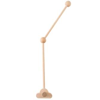 1 件天然色云朵 30 英寸婴儿床移动扶手，适用于女婴的育儿室装饰