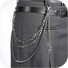 Jean Chain Belt For Men&Women, Pocket Chain Goth Punk Chain Belt Chain Layered Chunky Pants Chain And Vintage Hip Hop Wallet Chain Jewelry Accessory For Women Men - Ngôi sao4 - Xem 1