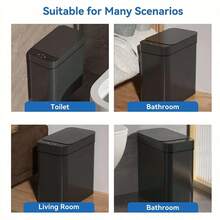 Sensor Trash Can, 12L/3.17Gal Automatic Trash Can With Lid, 3 Modes Trash Can With Smart Sensor, Kitchen Trash Can, Trash Can For Bathroom, Kitchen, Office, Living Room, Touchless Automatic Waste Bin, Wastepaper Basket, Bathroom Trash Can