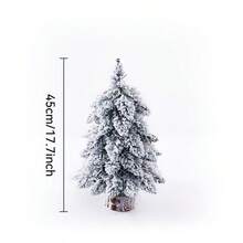 1pc Christmas Essential. Sleek Bullet-Shaped, Covered In Fine Flocked, With A Wooden Base. 45cm Stands Neatly On The Tabletop, 60cm Stands Elegantly In The Corner, 75cm Fits On The Windowsill - All Sizes Hold A Fluffy Winter Vibe. The Non-Lit Version Leaves Space For You To Hang Ornaments And Tie Ribbons. The Little Ceremonial Touch Of Christmas Is Hidden In This Flocked Tree That Allows You To Customize. Home Decor Christmas Decorations Room Decor