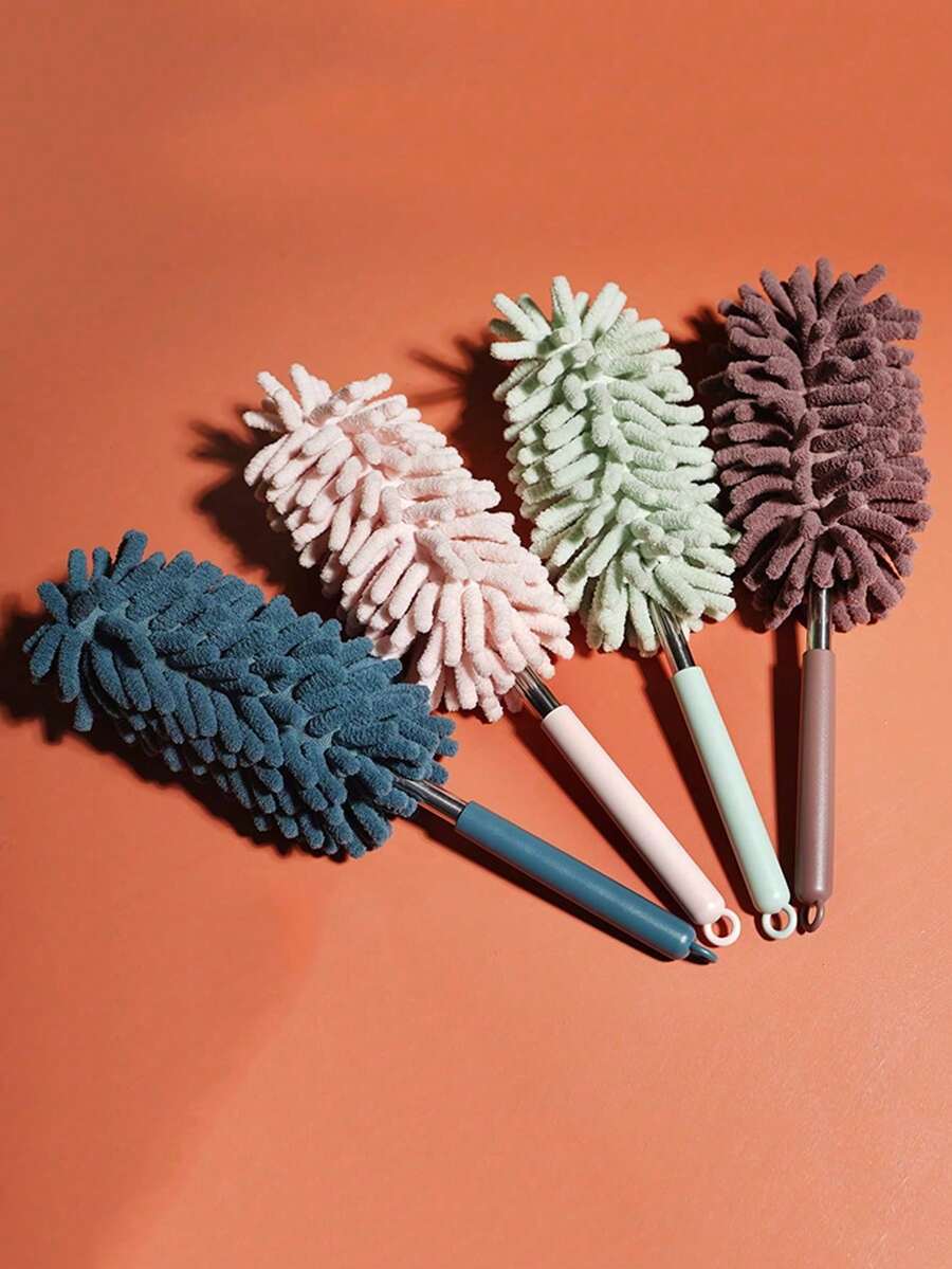 Plumero de microfibra, plumero retráctil y lavable para limpieza, plumero de plumas, plumero extensible para telarañas, diseño compacto y portátil con cabezal flexible, ventilador de techo, muebles, herramientas de limpieza para quitar el polvo, persianas, automóviles, organizador de almacenamiento de techos altos y regalos navideños para adultos