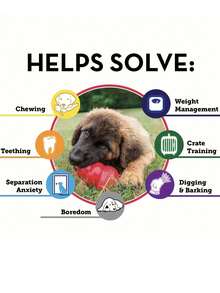 1 件中号经典葫芦形狗玩具，适合中型犬，设计用于抓取、咀嚼、塞入零食，不对称弹跳可延长游戏时间，非常适合中型犬玩具 - 紅色 - 查看 5