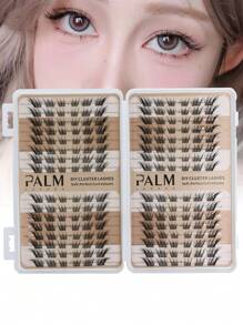 192Pcs/288Pcs Brown/Black Lash Clusters Manga Lash Clusters Fairy Cat Eye Lash Clusters Natural Fox Eye Eyelashes Clusters Wispy C Curl Cluster 8-12-14MM Eyelash Extensions Anime DIY Individual Lashes Natural Look By PALM LASHES, Left And Right Lash Clusters, Eyelash Clusters, Individual Eyelashes, Lashes, Fake Lashes - C - View 15