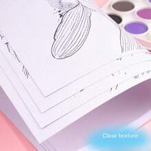 Set de colorear para adultos con acuarelas - 20 patrones florales + 1 imagen de referencia, perfecto para la práctica diaria de pintura con acuarelas, papel especial para acuarelas, regalo ideal para festivales y cumpleaños