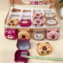 مبراة قلم الثقب بشكل لعبة سيارة كرتونية وحيوان لطيف، مبراة قلم محمولة مدمجة، مناسبة كهدايا للعودة إلى المدرسة، جوائز مدرسية، استخدام المكتب