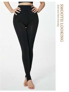 Women's Winter Warm Thick Stirrup Leggings Sexy High Waist Skin Friendly Leg Slimming Pants
