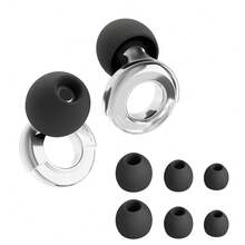 HUAK 1 Pair Electroplated Ear Plugs, Silicone Material, Concert Earplugs, High-Fidelity Hearing Protection Noise-Proof, Suitable For Work And Noise Sensitive, 4 Pairs Of XS, S, M, L Noise-Proof Earplugs - Multicolor - View 18