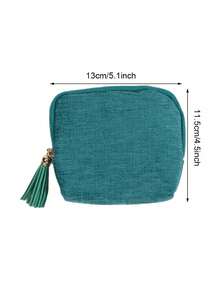 1pc Travel Jewelry Pouch, Velvet Storage Bag With Zipper For Jewelry, Organizer Bag For Additions, A Gift For Women, Travel Business Jewelry Bag - Multicolor - View 3