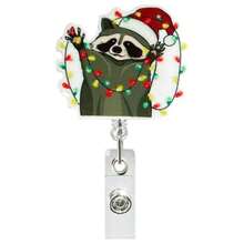 1pc Christmas Fun Badge Scroll, ID Card Name Badge Clip, Christmas Fun Design, Suitable For Doctors, Nurses, Office Workers, Gatherings, Essential Items For Returning To School, Christmas Badges Home Decor Christmas Decorations Room Decor