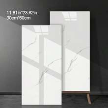 10/20/50片装自粘墙砖,仿大理石纹理壁纸,PVC发泡墙贴,防水防潮,易清洁易裁剪,可移除,适用于浴室、客厅、厨房、卧室、卫生间墙面装饰 - 彩色 - 查看 18