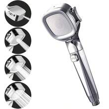 Dog Shower Attachment, Dog Shower , Pet Shower Attachment For Fast And Easy Dog Bathing, Filtered Shower Head With High Pressure, Water Saving, Multi-Modes Handheld Showerheads Water Stop Switch Button - 銀色 - 查看 2