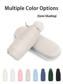 1pc Portable Mini Pocket Umbrella, Multi-Color Foldable, Compact Travel Umbrella, Rainy And Sunny Dual-Use Umbrella, Small Pocket Mini Umbrella, Uv Sun Rain Umbrellas For Backpack, Protection Mini Umbrella For Sun And Rain, Portable Pocket Umbrella With Uv Coating, Back-To-School Season And Travel Essentials