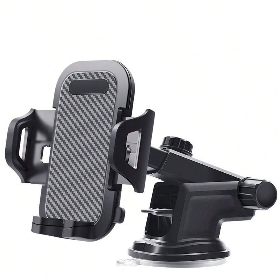 Universal Car Phone Holder, Upgraded Car Phone Holder With Strong Suction, Suitable For All Smart Phones, Travel Essentials Car Essentials Car Interior Accessories. Compatible With IPhone, Android Phone, Gift For Birthday, Family, Friends Phone Stand Phone Accessories - 黑色 - 查看 1