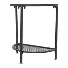 Beistelltisch mit Metallregal 2-stöckiger Couchtisch für Wohnzimmer Schlafzimmer