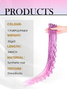 Tóc tết Dreadlock màu 24 inch Flying Goddess Curls Extensions Bộ tóc tết Dreadlock 24 inch Bộ tóc tết tổng hợp Boho Tóc tết Dreadlock xoăn kiểu Hippie 8 chân tóc tết thủ công - Nhiều màu - Xem 4