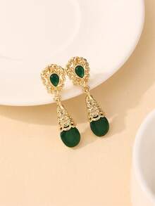 قرط نقطة دمعة على الطراز المغربي للنساء، رقيق وعتيق، مناسب للعروس والزفاف والحفلات والمناسبات، اكسسوارات هدية عيد الحب