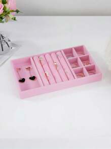 1pc Large Multi-Tier Jewelry Box With Lock, Double Drawer Jewelry Organizer, Multi-Functional Storage Box For Necklace, Rings, Earrings, Watches