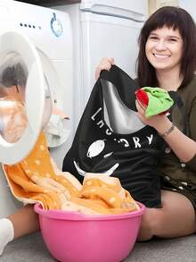 可水洗抽绳洗衣袋，大号加厚款，适合大学宿舍、旅行和健身房存放脏衣服，超大旅行收纳袋，可装脏衣服和旅行用品，也适合日常居家收纳。宿舍必备，大学必备，旅行必备，多种颜色可选。 - 彩色 - 查看 2