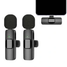 Wireless Lavalier Lapel Microphone For Iphone TypeC Android Camera Plug-Play Professional Noise Reduction Recording Clip Mic For Creator Interview