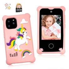 Kids Smartphone Gift For Boys & Girls, 2.8 Inch Touch Screen Unicorn Phone With Dual Camera, MP3 Player & Games, Creative Birthday Gift For Ages 3 4 5 6 7 8 10 Year Olds, Includes 32GB SD Card (Pink) - Multicolor - View 3