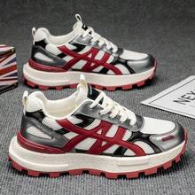 2025 Novos Tênis Masculinos de Malha Respirável de Sola Grossa para Primavera/Verão, Calçados Esportivos Casuais Confortáveis e Versáteis