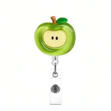 1pc Cute Fruit Cartoon Retractable Layered Acrylic Easy-Pull Badge Clip, Fun For Doctors And Nurses - Multicolor - View 10