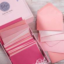 Pack Envelopes With Note Cards In 5 Colors Wedding, Birthday, Showers, 4 X 2.Inches (Pink) - 粉色 - 查看 11