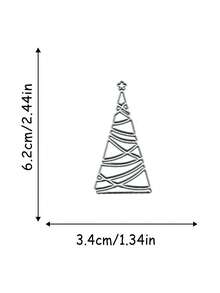 Christmas + Christmas Tree 1 Metal Cutting Knife Mold Cutting Mold DIY Paper Card Craft For Cutting Thin Sheets, Greeting Card Craft Decoration, Decorative Embossing, Home Project Making Tools Carbon Steel Mold Home Decor Christmas Decorations Room Decor