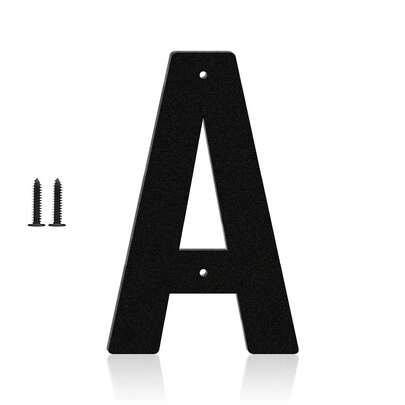 Metal Letters, Modern House Address Numbers, Metal Door Numbers, Large Black House Address Letters And Numbers, For Home, Office, Street, Apartment, Outside(A)