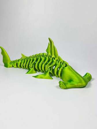 3d Printed Shark Skeleton Keychain With Bead Chain Bag Charm – Flexible Joints, White Plastic Bag Charm, Or Any Occasion Gift | Exquisite Design | Intricate Craftsmanship, Halloween And Christmas Accessories, Holiday Decorations, Party Favors, Intricate Details, Fashion Accessories, Handmade Style, Durable Plastic, Decorative Pendant, Flexible Joints, Collector'S Choice, Ideal Gift