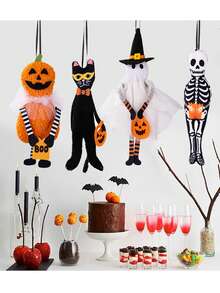 1 件万圣节装饰迷你挂饰黑猫小雕像南瓜派对酒店场景装饰道具，高品质娃娃，派对礼物，毕业礼物，开斋节礼物，手工艺术品，圣诞节礼物，复活节收藏娃娃