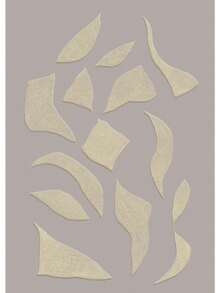 1 pieza Impresión de póster de pintura en lienzo con arte de pared minimalista, diseño floral abstracto de patrón geométrico moderno para decoración del hogar y la sala de estar