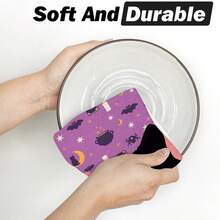 2/4 Stücke Set, Geschirrtücher, Schwarze Katzen Muster, geeignet für Halloween, super saugfähige Mikrofaser moderne Handtücher, Kochens- und Backens-Geschirrtücher, bedruckte Geschirrtücher, Reinigungstücher, Handtücher, super weich und hochsaugfähig, tolles Geschenk für Nachbarn, Mütter, Freunde, Geburtstag, Halloween, Einweihung, Küchendekoration, Haushaltsgegenstände - Verschiedenfarbig - Übersicht 8