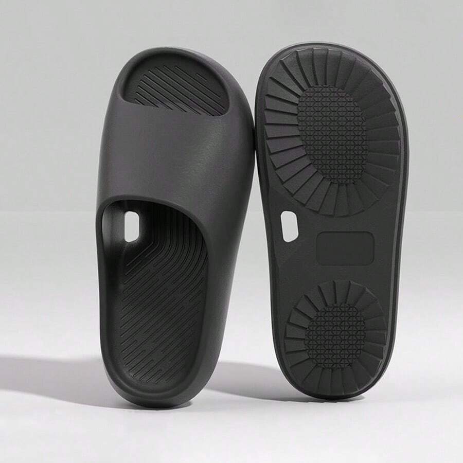 ASHALI Women's Indoor Slippers, Bathroom Waterproof Anti-Slip Slippers, Couples Style - Black - View 1