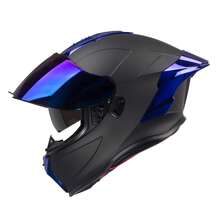 Crown Racing Compact Motorcycle Helmets, Full Face Motorcycle Street Bike Helmet, DOT Approved Model-600 - Màu xanh da trời - Xem 15