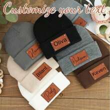 Custom Name Beanie, Baby Beanie, Baby Winter Hat, Autumn Winter Fashion Hip-Hop Brimless Hat, Personalized Knit Cold Weather Cap For Girl Boy Kids, Warm Skull Cap Streetwear Beanie, Custom Embroidered Winter Hat Gift