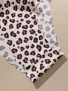 Paquete de 5 bragas de bikini sin costuras para mujer - Cintura baja suave y cómoda, estampados multicolor (leopardo, corazón, etc.), dobladillo con volantes, tela transpirable y amigable con la piel