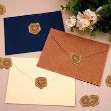 25pcs/Pack Heart Wreath Pattern Wax Seal Stickers, For Wedding Invitations, Party Invitations Decoration, Gift Wrapping, Scrapbooking Decoration - Multicolor - View 6