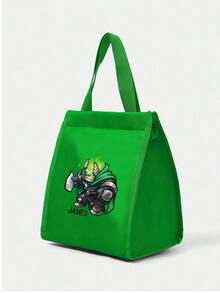 1 buah Tas Bekal Hijau Kustom, Dapat Dikustomisasi Gambar Atau Nama, Tas Kotak Bekal, Cocok Untuk Pelajar, Pemula Dan Pekerja Kantoran. Berlaku Untuk Kantor, Kampus, Tempat Kerja, Acara Bisnis, Perjalanan, Aktivitas Luar Ruangan, Perjalanan Dan Pertemuan. - Hijau - View 3