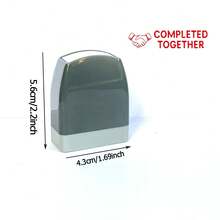 1 carimbo quadrado de professor com almofada de tinta autoentintada, inclui "Tarefa de casa concluída, assine e devolva", carimbo de professor recarregável adequado para professores, escolas, salas de aula, escritórios, impressão vermelha