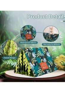 Chinchilla Meerschweinchen Dreieck Tunnel Spielzeug, Kleintier Schlafnest, Keine Installation Hamsterhaus - Strapazierfähiges & Leicht zu Reinigendes Doppelseitiges Fransen Design Kleintier Versteck Tunnel, Kleintier Bett für Igel Ratte