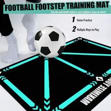 1 pièce (40*60cm) Tapis d'entraînement de football, taille compacte quotidienne - Améliore la technique des pieds et le contrôle du ballon, tapis d'entraînement de football durable, convient pour les compétences de ballon, en particulier pour la pratique du football et l'entraînement d'agilité, convient pour les sports de plein air au printemps