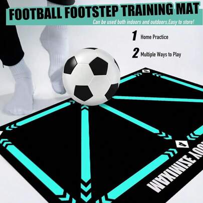 1pc (40*60cm) Football Training Mat, Mini Compact Daily Size - Improve Footwork And Ball Control, Durable Football Training Pad, Suitable For Ball Skills, Especially For Football Practice And Agility Training, Suitable For Outdoor Sports In Spring