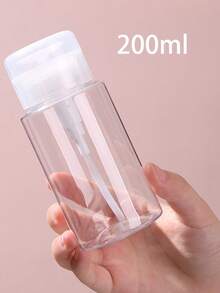 1/5pcs Pump Bottle For Nail Polish Remover, 120ml/200ml Capacity, Suitable For Makeup Remover, Travel Or Home Use Nails Nails Supplies Nail Stuff - Clear - View 8