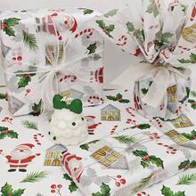 60/30/10 Christmas Gingerbread Man Tissue Paper - 20x34 Inches Gingerbread And Polka Dot Design, Lightweight Protective Packaging, Santa Claus, Christmas Stockings, Lights, Christmas Tree Leaves, For Gift Wrapping, Fragile Item Protection, Holiday Decorations (Candy Cane Stripes, Blue Stars), Gingerbread Decorations, Holiday Wrapping, Holiday Style, Holiday Theme Prints, Seasonal Wrapping, Holiday Decorations, Party Planning Christmas Christmas Decorations Christmas Pajamas Christmas Gifts Christmas Decor